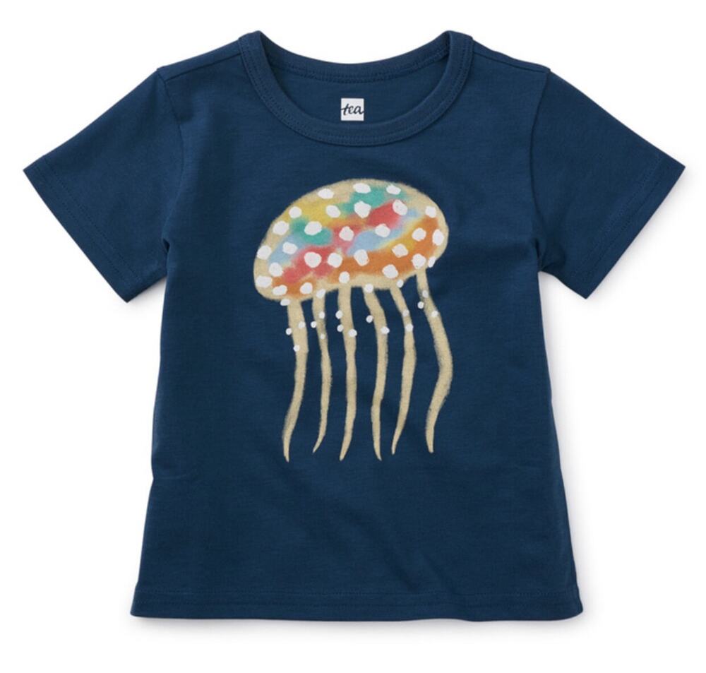 Tea Collection NWT Rainbow Jelly Graphic Tee. 12-18 Months.